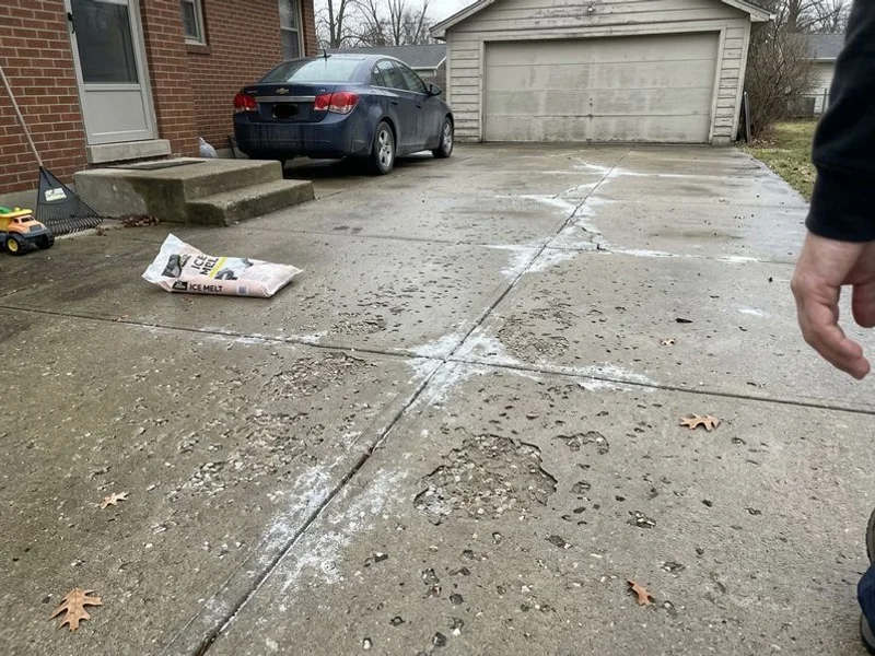 Concrete surface before restoration work