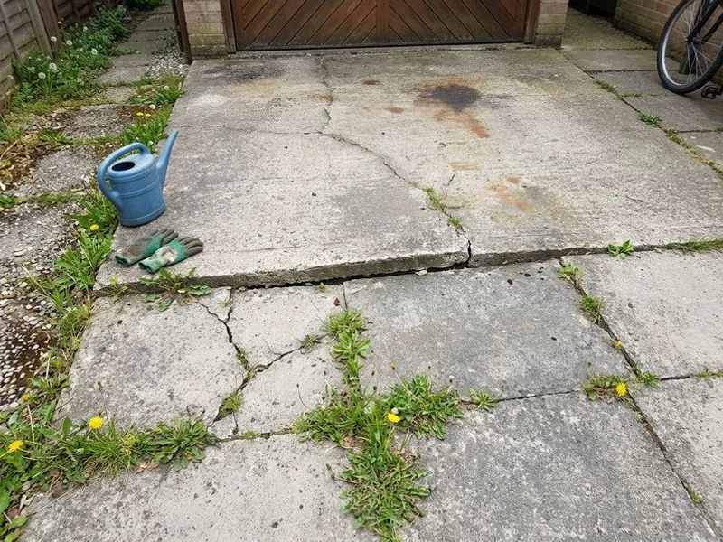 Concrete surface before restoration work