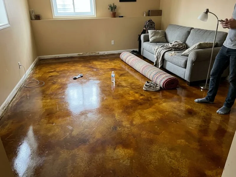 Finished concrete surface after work by Vances Concrete Craft